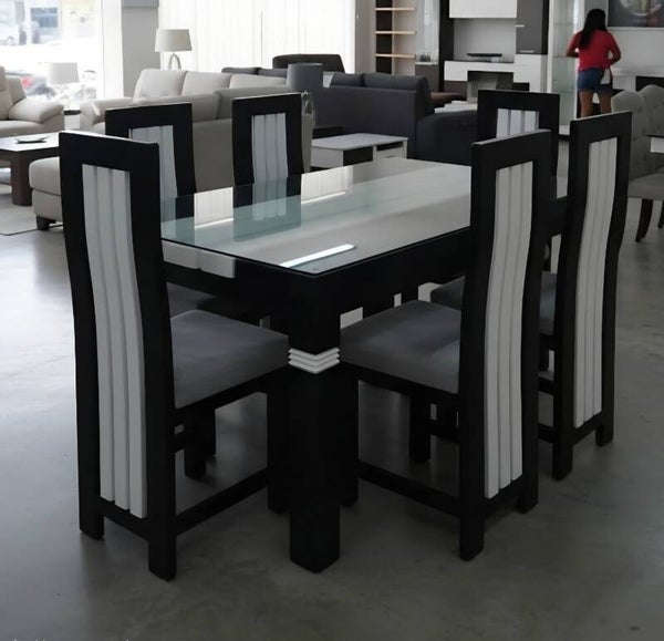 Dining Table Set "Classy" Glass Top