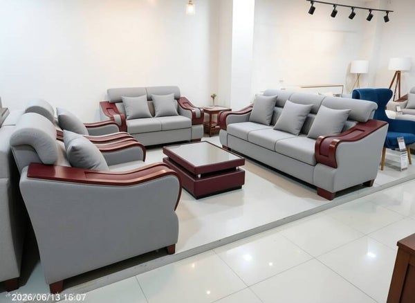 Leather Couch Set "Modern Art"