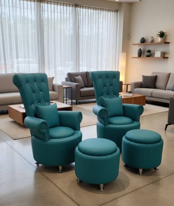 Accent Chairs with Stools