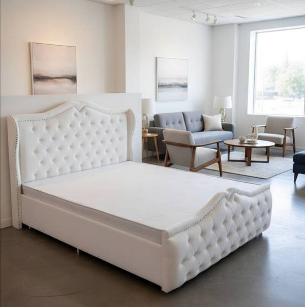 King/Queen Bed "White Wedding"
