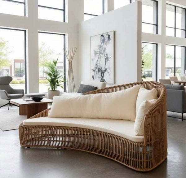 Rattan Loveseat "Hearts"