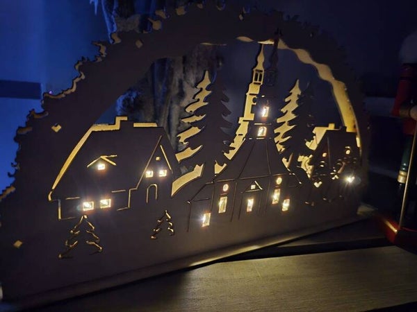 Schwippbögen Handarbeit mit LED Beleuchtung Timer