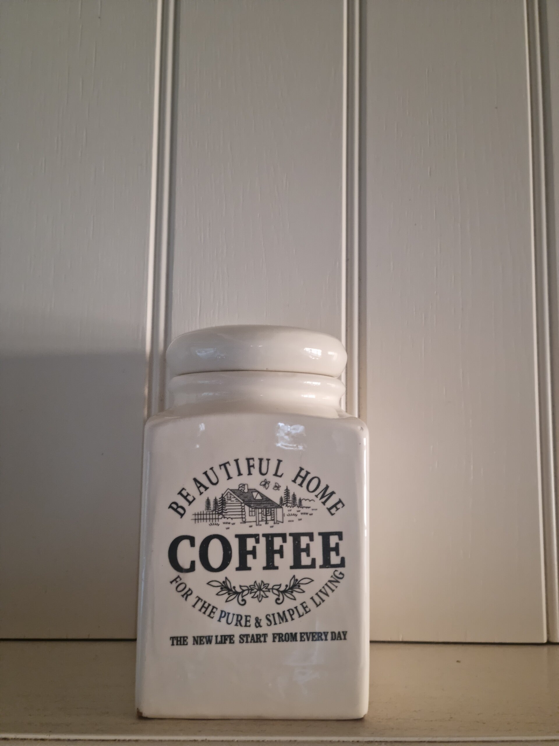 Keramische Koffiepot met Deksel – Decoratieve Koffie Voorraadpot voor Keuken