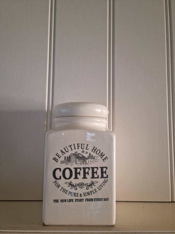 Keramische Koffiepot met Deksel – Decoratieve Koffie Voorraadpot voor Keuken