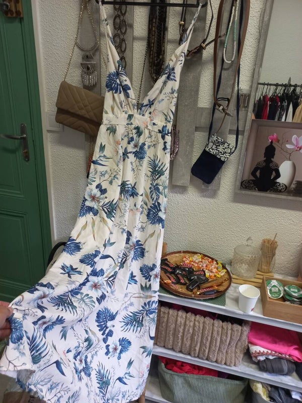Robe longue à bretelle