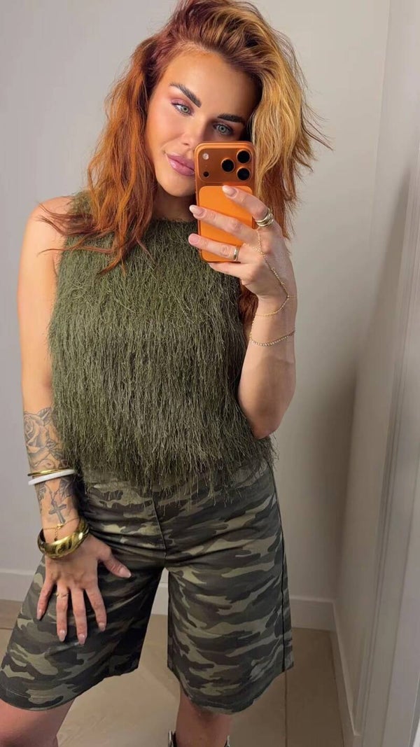 Fluffy top groen