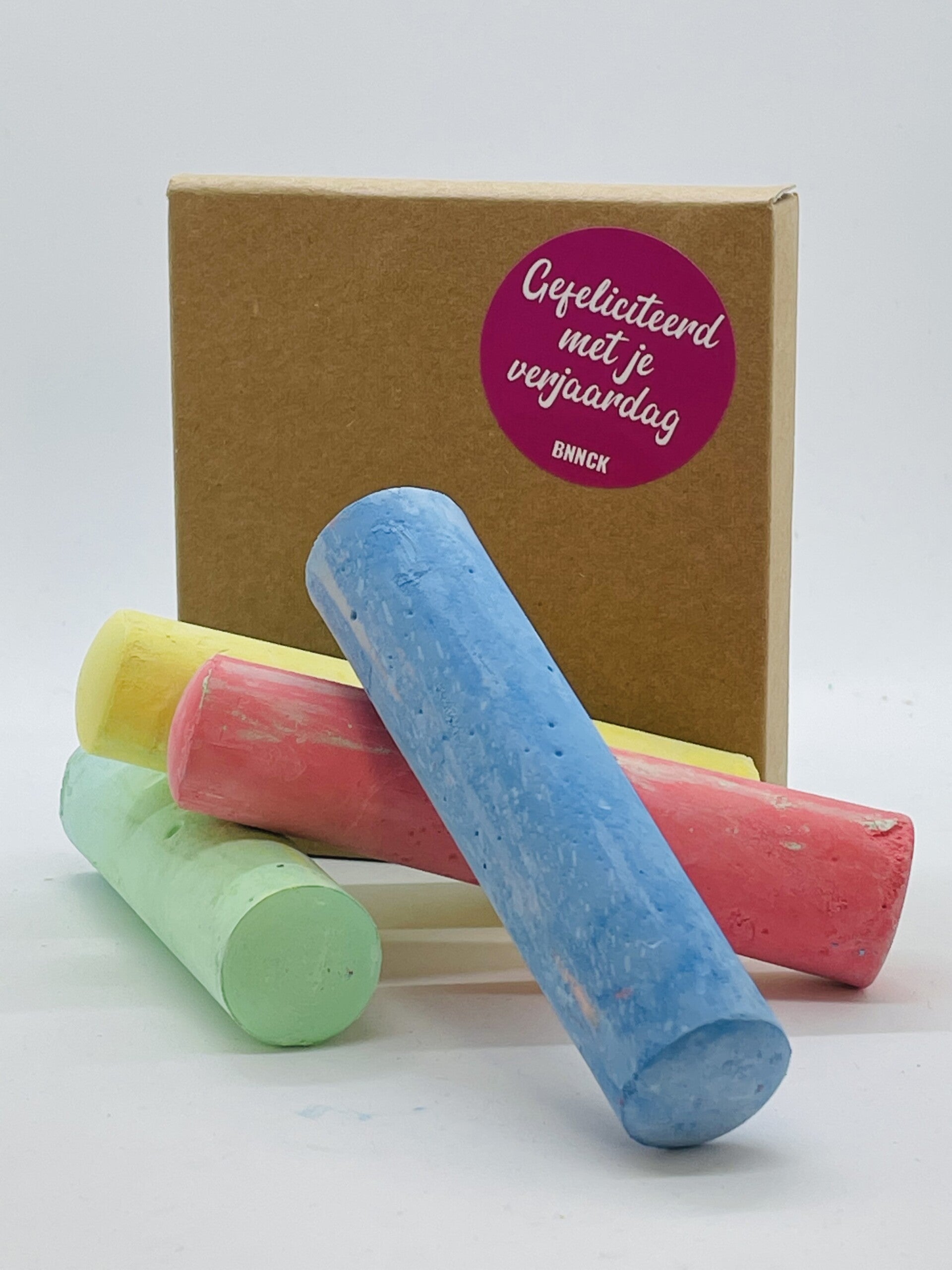 Stoepkrijt met  sticker (10 stuks)