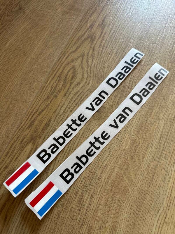 Trailer naam sticker set