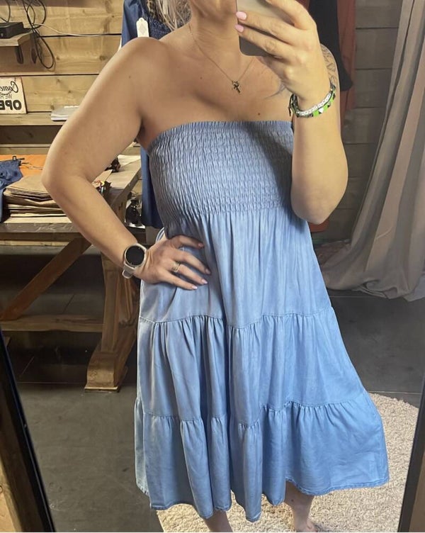 Bustier kleedje in jeans 💙