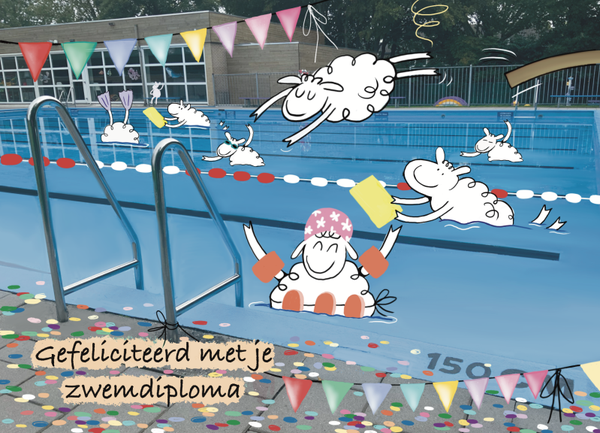 139 Schapenkaart zwemdiploma