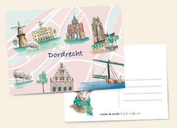 Ansichtkaart van Dordrecht.