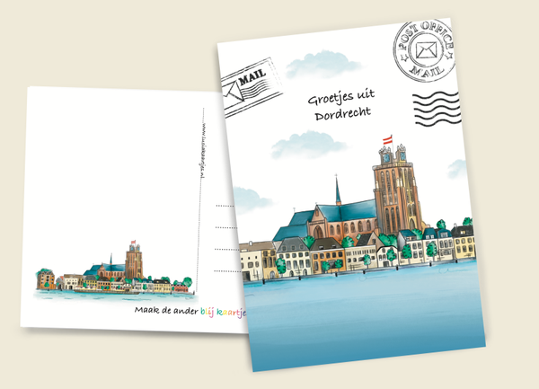 Kaart Dordrecht groetjes