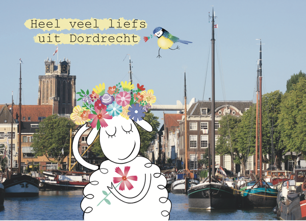 Dordrecht schapen kaart heel veel liefs