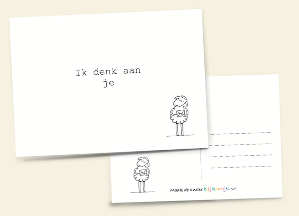 Schapen kaart ik denk aan je