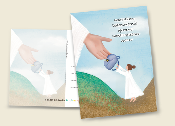 Kaart Werp al uw bekommernis op Hem