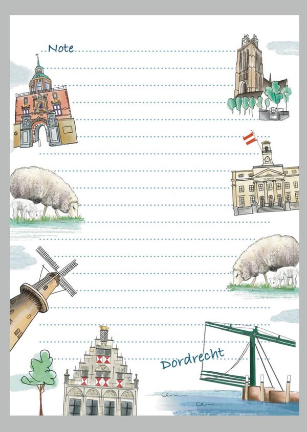 Note-blok gebouwen uit Dordrecht