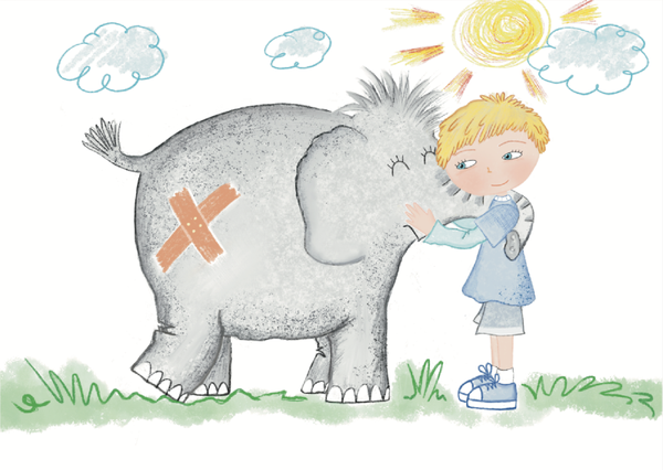 2 beterschap kaart olifant