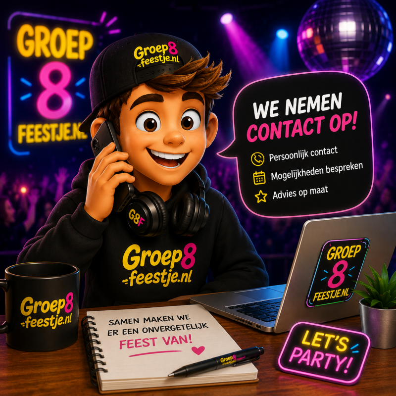 Persoonlijk contact over de organisatie van een groep 8-feest