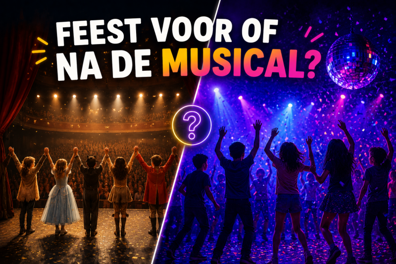 Vergelijking tussen een groep 8-musical en een groep 8-feest voor of na de musical