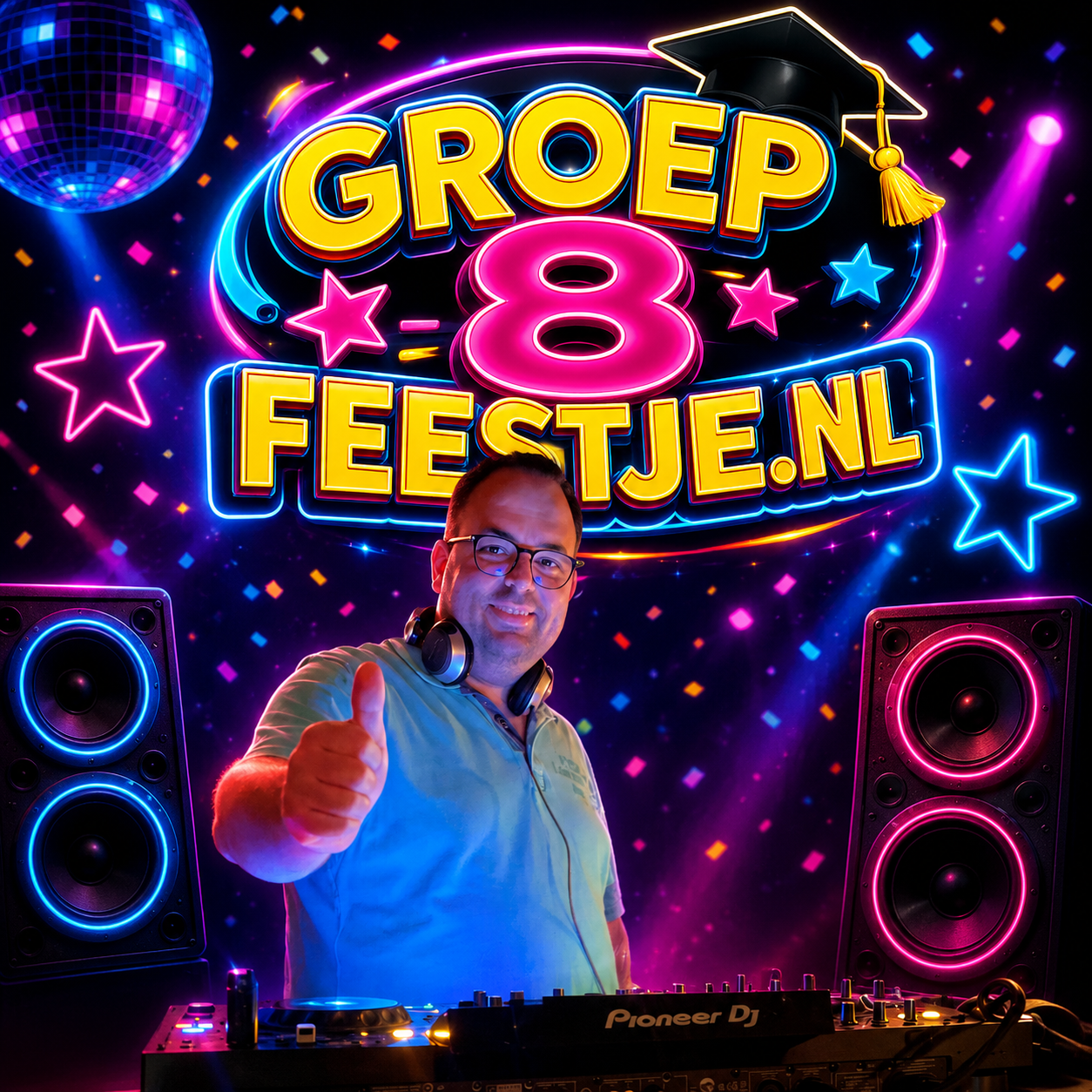 Alex Brandt, oprichter van Groep8feestje.nl en professionele DJ voor groep 8-feesten