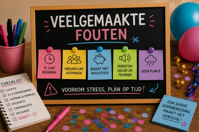 Veelgemaakte fouten bij het organiseren van een groep 8-feest en hoe je deze voorkomt