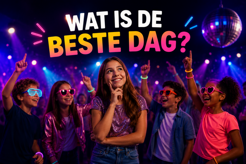 Leerlingen denken na over de beste dag voor een groep 8-feest of groep 8-disco