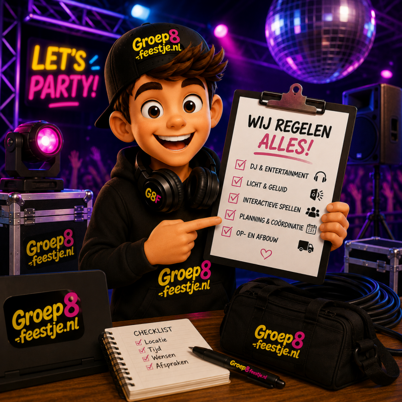 Complete organisatie van een groep 8-feest door Groep8feestje.nl