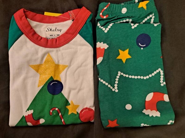 Shelby Christmas Pajamas 12-18 Months (Open Bag New)