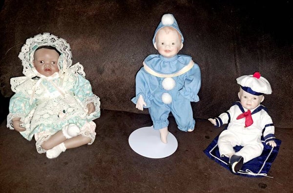 3 Authentic Ashton Drake Mini Porcelain Doll Collection