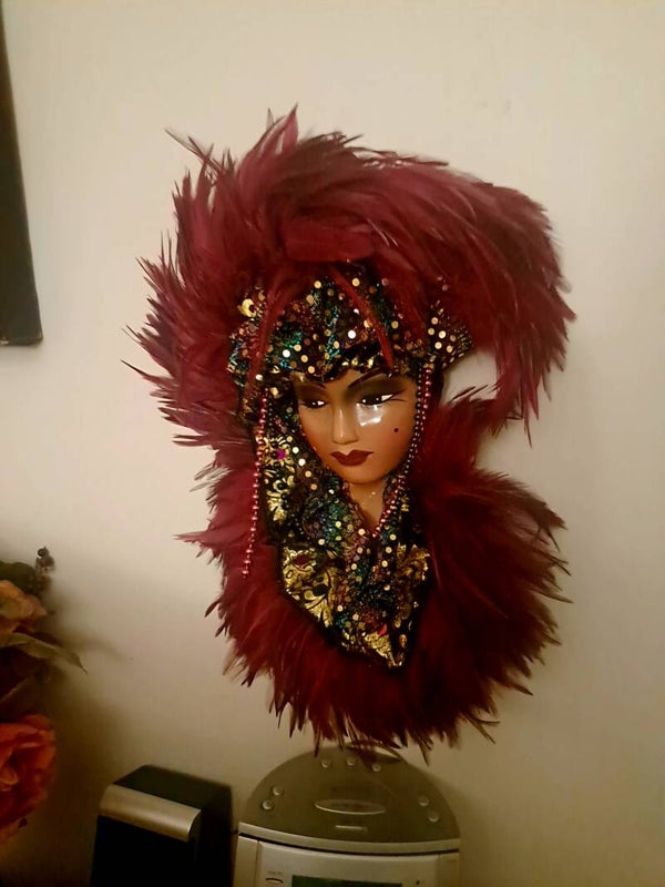 African American Ceramic feathered wall