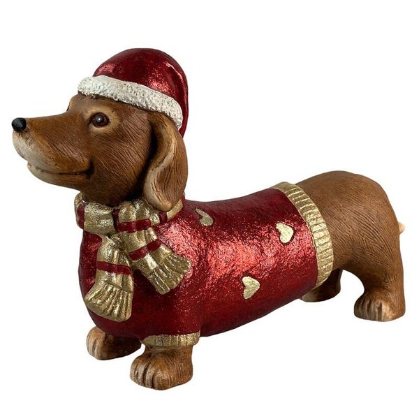 Clayre & Eef - Vrolijke Kerstteckel in Winteroutfit