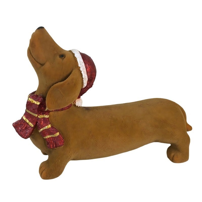 Clayre & Eef - Kerst Teckel Beeld