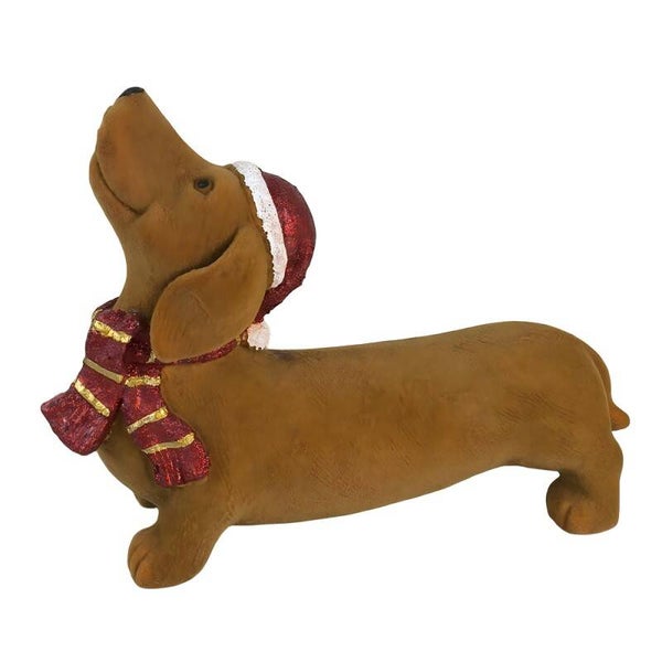 Clayre & Eef - Kerst Teckel Beeld