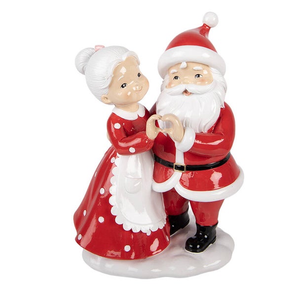 Clayre & Eef -  Kerstbeeld Kerstman & Mevrouw Kerstman