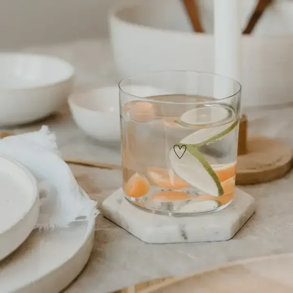Eulenschnitt - Drinkglas met zwart hart
