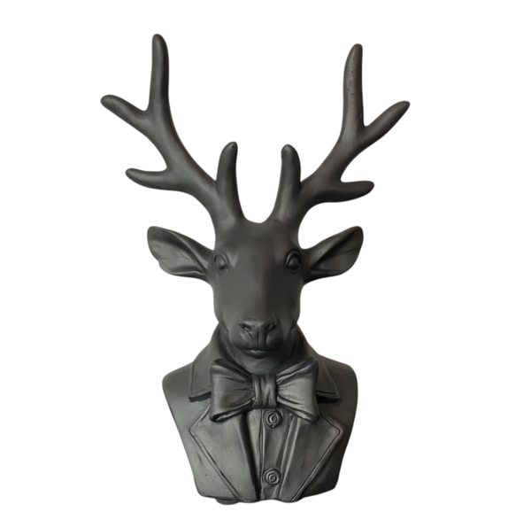 Scheulen - Herten buste Oscar met vlinderdas zwart