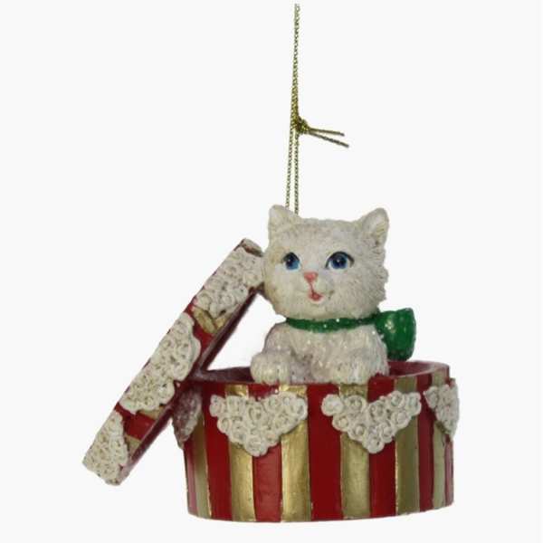 Meander  - Kerstornament poes in doos