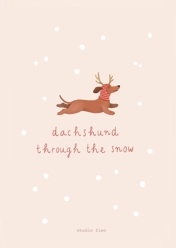 Studio Fien - Dachshund Trough The Snow
