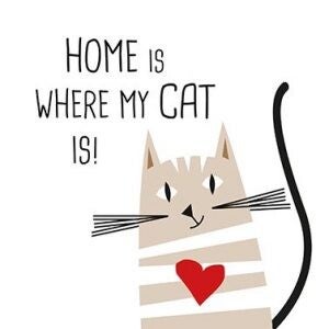 Paperproducts Design - Servet 'Home Is where my cat is'