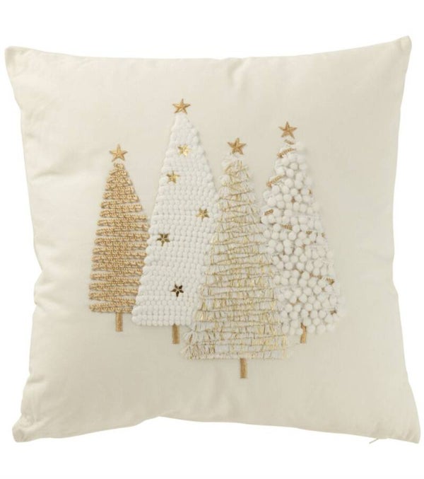 J-Line - Kussen Kerstbomenmotief
