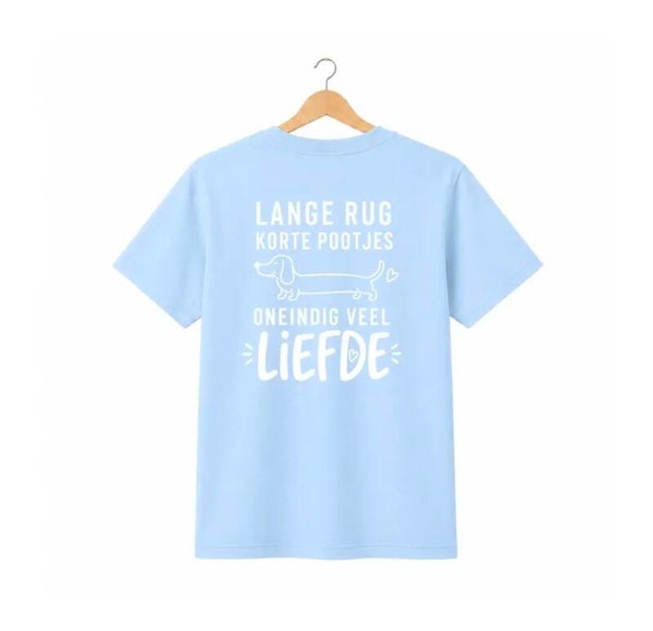 Molly’s World  - Teckel T-shirt Lange rug, korte pootjes