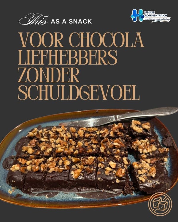 Brownies zonder bakken met cacao en noten