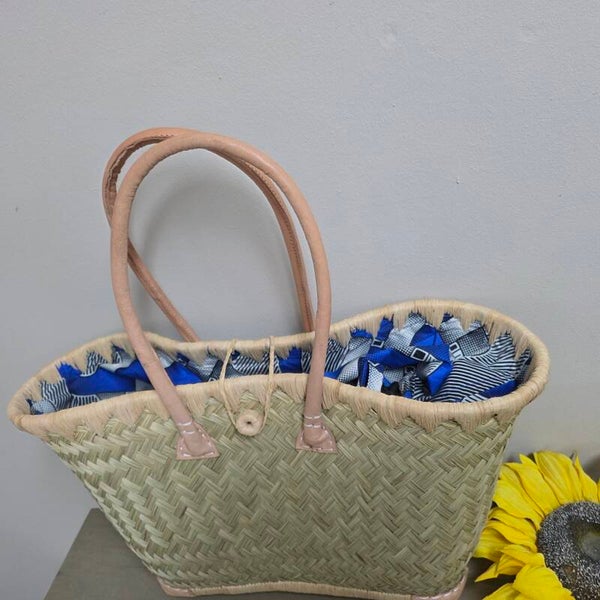 Mand naturel met blauw in m
