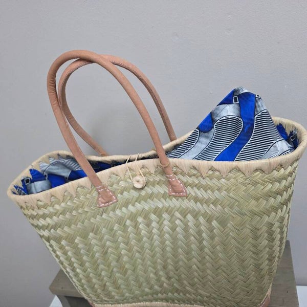 Mand naturel met blauw in xl