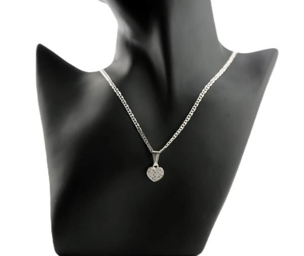 Cubic Heart Pendant chain