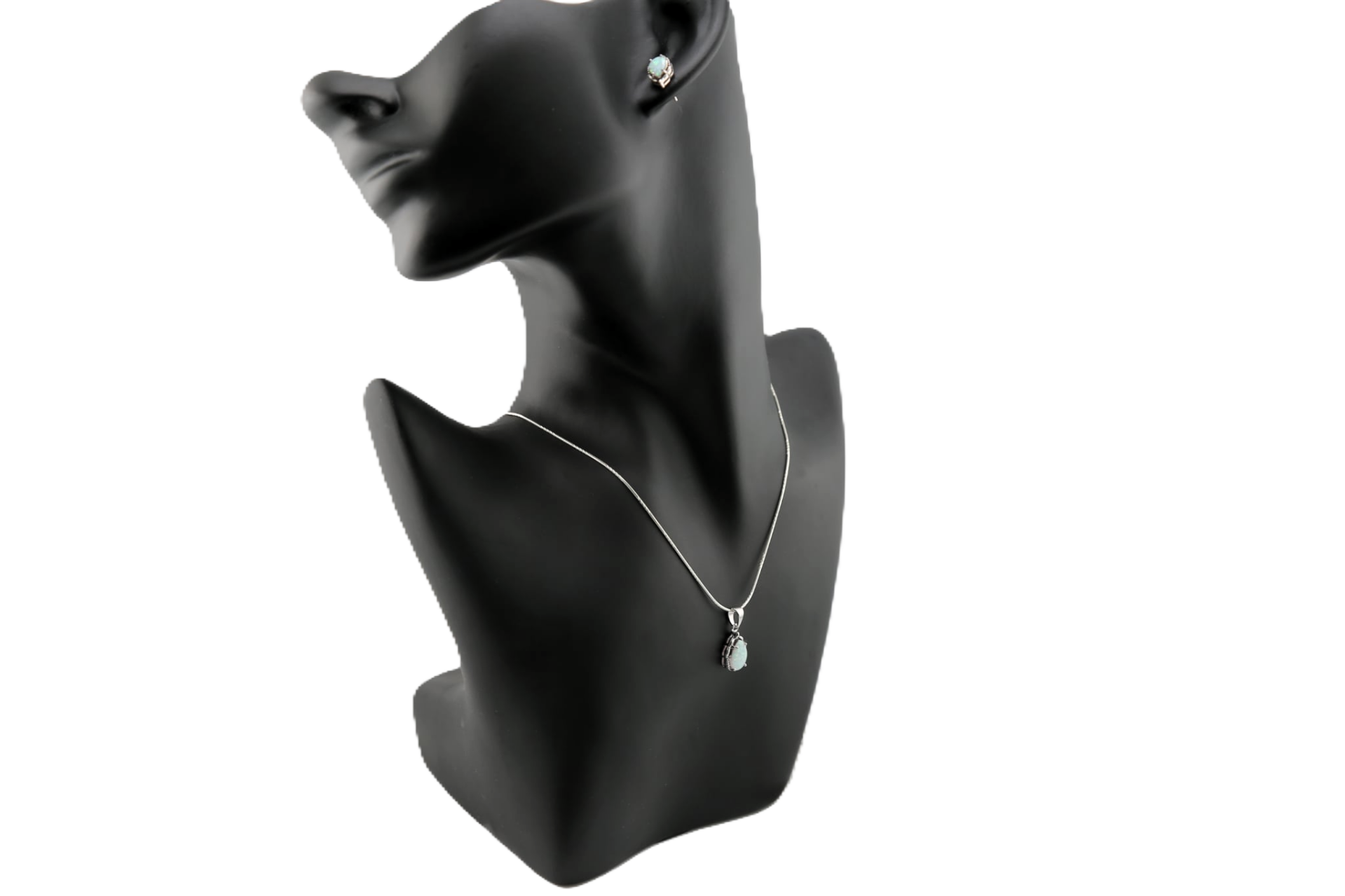 White Opal Teardrop Set