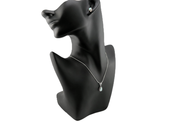 White Opal Teardrop Set