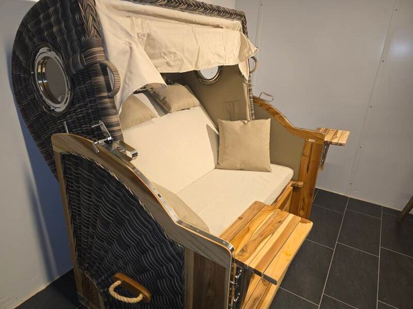 Strandkorb Pelikan XL Teakholz, Dark-Sonic, Dessin 140