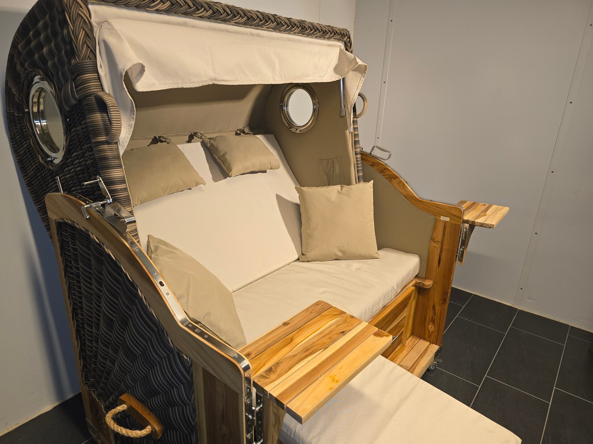 Strandkorb Pelikan XL Teakholz, Dark-Sonic, Dessin 144