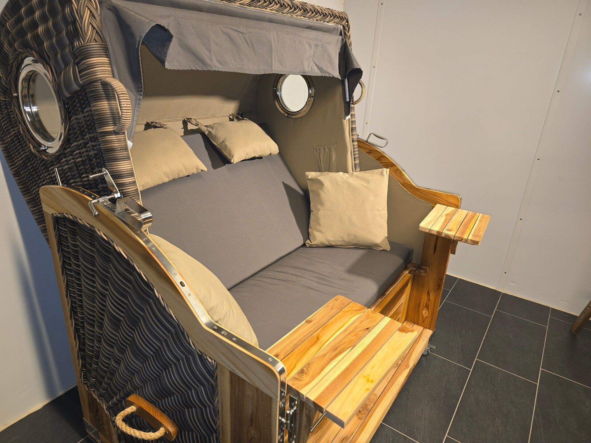 Strandkorb Pelikan XL Teakholz, Dark-Sonic, Dessin 167